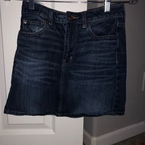 dark was denim skirt